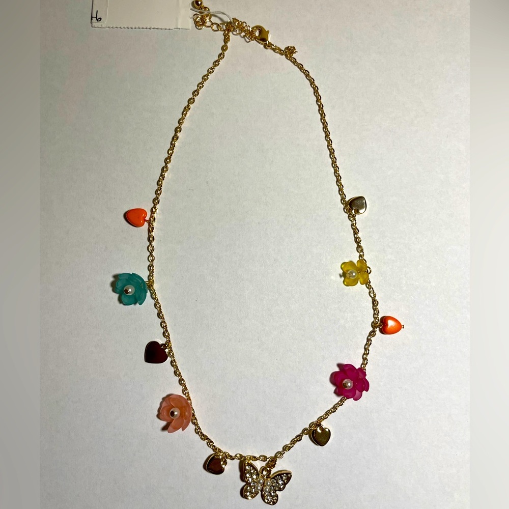 Butterfly necklace, new